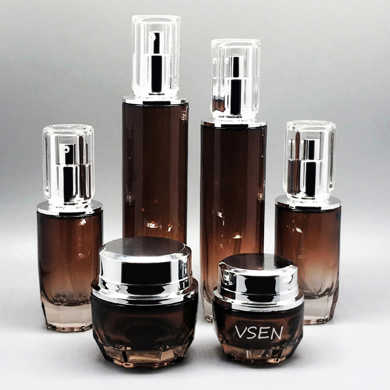 新款cpb 化妆品玻璃瓶  棕色玻璃瓶现货 化妆品透(图9)